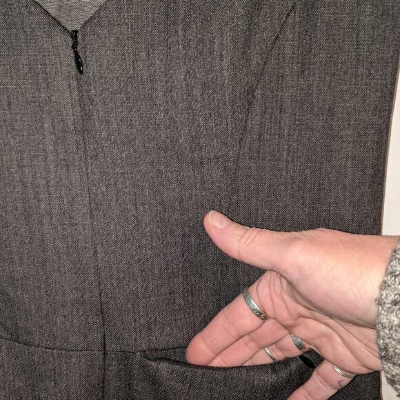 Telaio Everyday Bike Dress Gray Sleeveless A Line Wool Made in Seattle Pockets - Picture 8 of 11